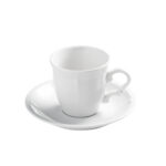 40 Tasses à Café en Porcelaine Blanche