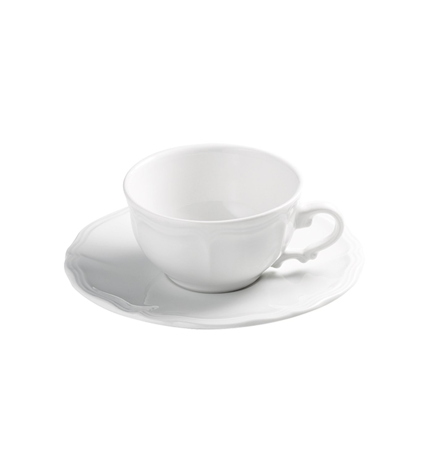 28 Tasses à Thé en Porcelaine Blanche – Image 1