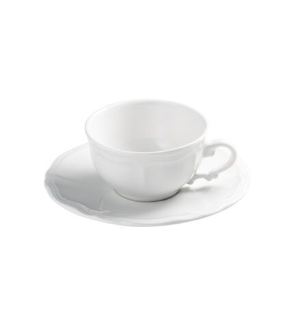 28 Tasses à Thé en Porcelaine Blanche