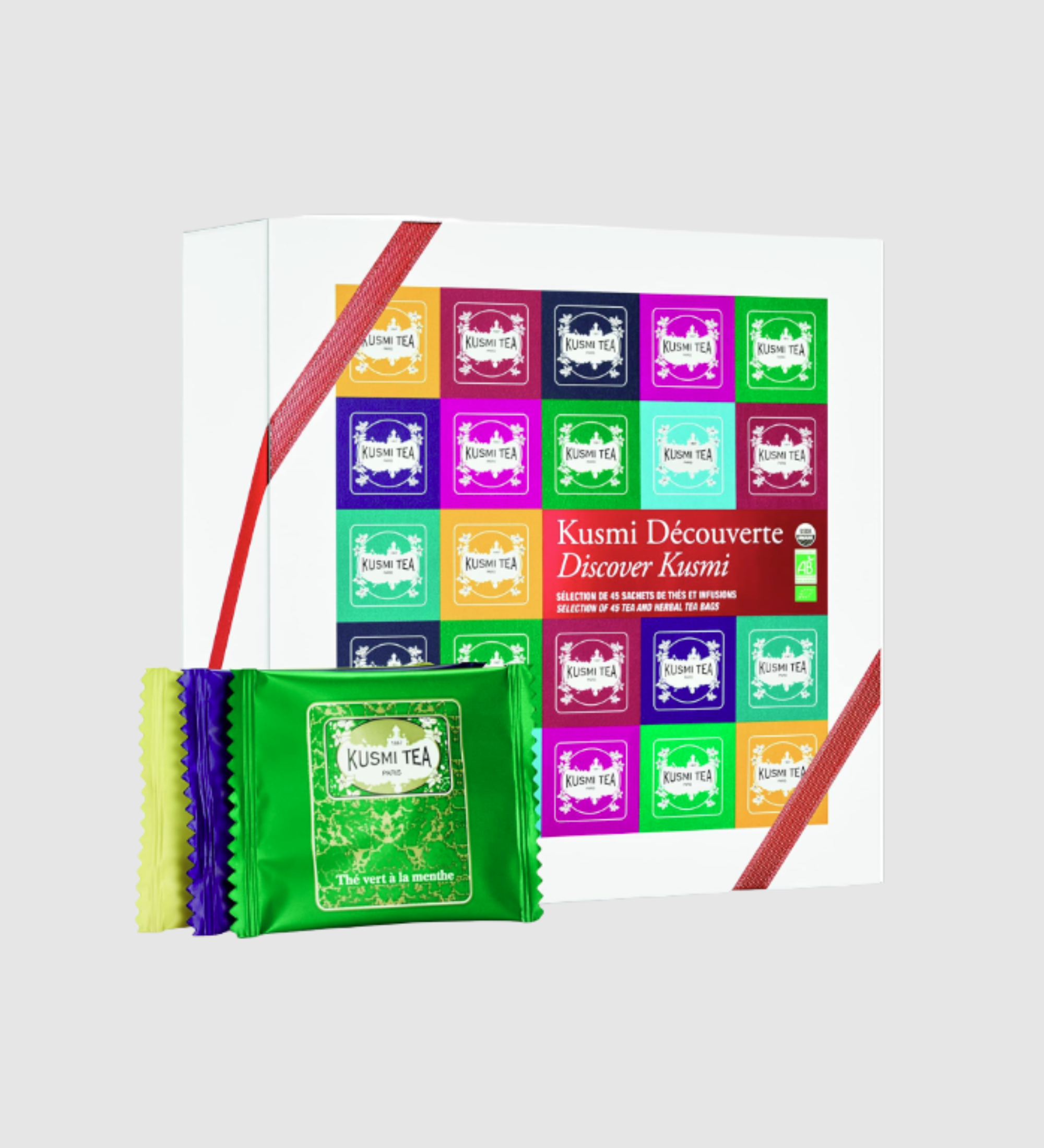 Assortiment de 30 sachets de thé "Kusmi Tea" (thé noir & vert) – Image 1